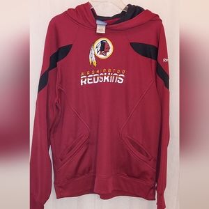 Reebok NFK Washington Redskins mens hoodie sz large burgundy black